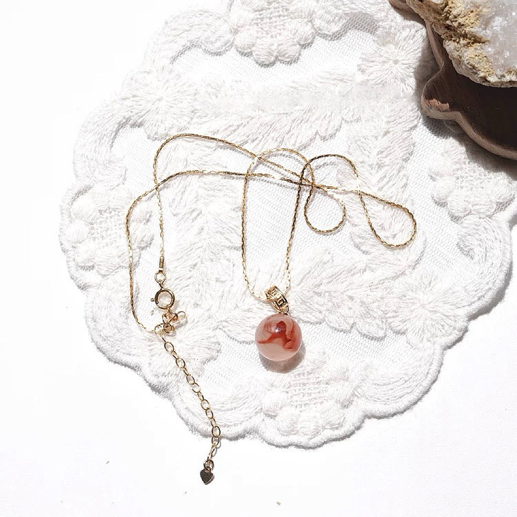 Flame Ring: Energy and Protection South Red Agate Necklace